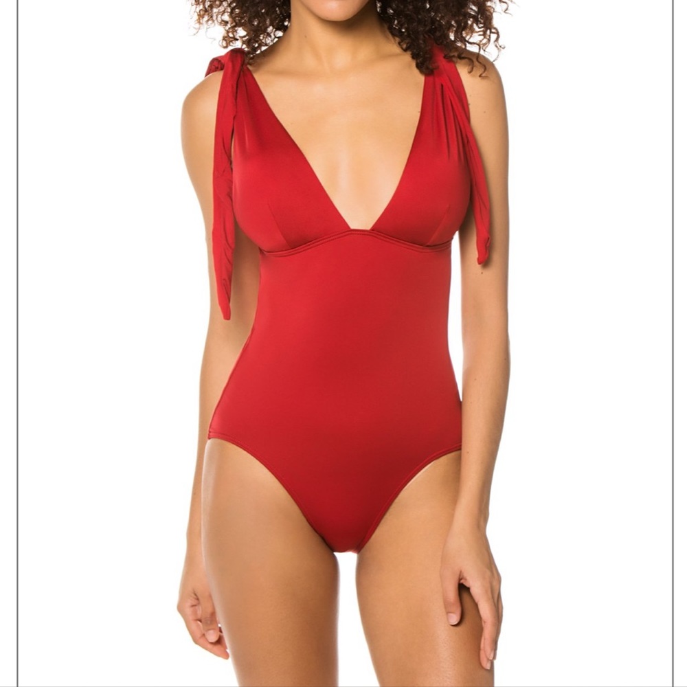 Red One Piece Swimsuit